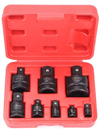 YORKING 8Pcs Socket Adaptor Set Impact Socket Set Socket Wrench Adapter Professional Impact Driver Convertor Reducer Converter Adapter 1/4 3/8 1/2 3/4 1