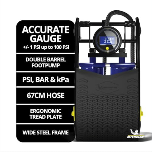 MICHELIN Digital Double Barrel Foot Pump