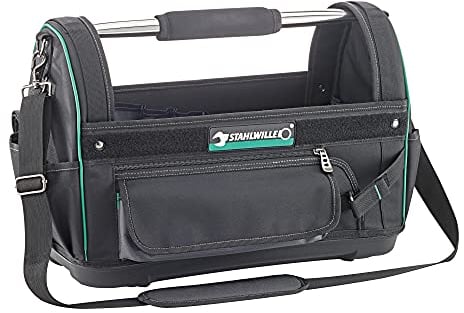 STAHLWILLE 13219 l Werkzeugtasche leer l 23 Einsteckfächern und 5 Außentaschen l gepolsterter Schultergurt