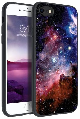 BENTOBEN for iPhone SE 2020 Case, iPhone SE 3 2022 Case, iPhone 8 Case Slim, iPhone 7 Case Silicone, Glow in the Dark Hard PC Soft Rubber Bumper Shockproof Protective Nebula Pattern Silicone Cases
