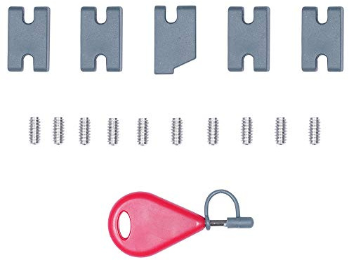 iBOARD Kit de relleno de pestañas y llave de aleta, caja de compatibilidad de relleno FCS 2, (1 llave de aleta+10 tornillos+5 pestañas) para tabla de surf