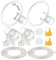 Milchpumpen-Set kompatibel mit Medela Pump in Style Advanced Pump; 2 x zweiteilige 19 mm Brusthaube, 2 Ventile, 4 Membranen, 2 Ersatzschläuche; Ersatzteil für Medela Shield, Medela Ventil
