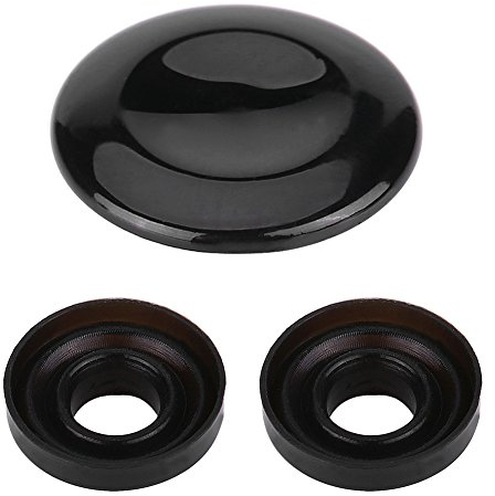 Candeon Joystick Knob Center Button Cover Kit de reparación de Perilla MMI con 2 Anillos de Sellado para A4 A5 A6 Q5 Q7 S5 S6 (Pintura Negra)