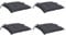 vidaXL Stuhlkissen 4 STK., Sitzkissen mit Bändern, Sitzauflage Outdoor Indoor, Stuhlauflagen Kissen für Gartenstuhl, Anthrazit 50x50cm Oxford-Gewebe