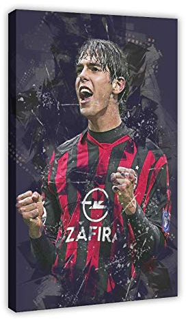Kaka Poster Fußball Kunst 3 Leinwand Wandkunst Dekor Gemälde für Wohnzimmer Home Dekoration Rahmen 60 × 90 cm