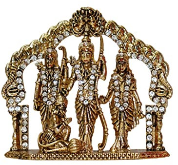 Universal Hub Ram Darbar Gott Statue Auto Armaturenbrett Statuen Lord Ram Sita Laxman Idole Murti Für Puja & Tempel Dekoration Heimdeko Ornamente Hindu Pooja Diwali Geschenke