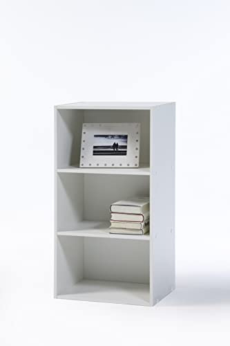 möbelando Regal Ordnerregal Beistellregal Aktenregal Bücherregal Holzregal Kenosha II Weiß