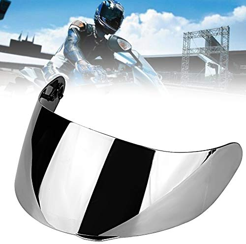 FTVOGUE Motorrad Windschutz Helmlinsenvisier, Anti-Fog-Motorrad Windschutzscheibe, Motorrad Helmlinsenvisier, Helmlinsen Visierschutz Motorrad Objektiv Visier für AGV K1 K3 SV K5 K5-S(Silber-)