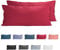 Komfortec 100% Baumwolle Kissenbezüge 2er Set 40x80 cm, Superweicher Premium Jersey Kopfkissenbezug 150 g/m², Kissenhülle, Aurora Rot