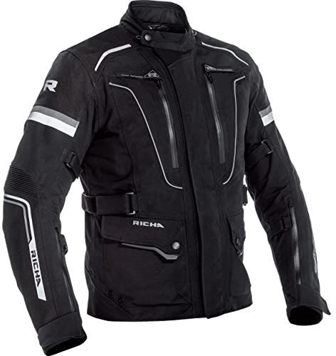 Richa Motorradjacke mit Protektoren Motorrad Jacke Infinity 2 Pro Damen Textiljacke schwarz 6XL, Tourer, Ganzjährig, Polyester
