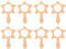 STOBOK 8 Stücke DIY Holzspiegel zum Bemalen Kinderspiegel Ross Prinzessin Spiegel Set Kleine Kinder Handspiegel Bastelmaterial Mädchen Basteln Geburtstag Ostern