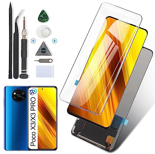 RongZy para Xiaomi Poco X3/Poco X3 Pro/Poco X3 NFC LCD+Pantalla Táctil Digitalizador Asamblea Reemplazo +Reparación Herramientas(6.67'')