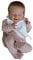 Lonian 49CM Ganzkörper-Vinyl-Reborn-Mädchenpuppe, schlafendes, lächelndes Baby, handgefertigte Puppe, echtes Baby, Kunstpuppe zum Sammeln