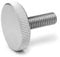Ganter Normelemente | Flache Rändelschrauben | Rändelschrauben (niedrige Form) | DIN 653-M8-30-NI | 2 Stück | Edelstahl | Gewinde: M8x30