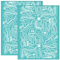 INFUNLY Lot de 2 pochoirs réutilisables en soie pour circuit imprimé - 21,6 x 27,9 cm - Pochoir adhésif pour peinture sur fond en maille - Kit de peinture sur bois et décoration d'intérieur