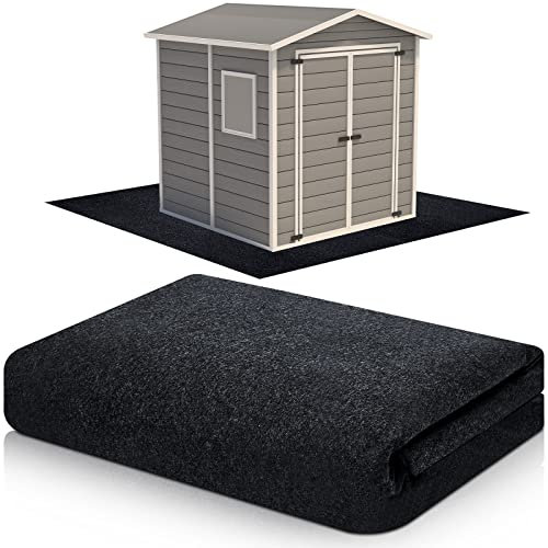 Haull Outdoor Storage Shed Floor Moat Waterproof Outdoor Carport Mat Thickened Soft Patio Furniture Pad Washable with Non Slip Backing, Storage Shed Not Included(4 x 7 ft)
