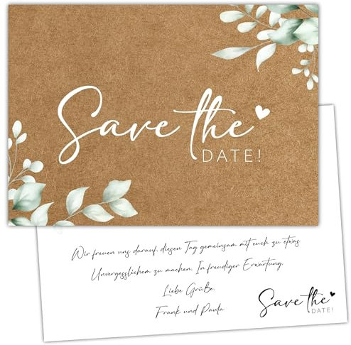 Eummel 40 Zauberhafte Save the date Karten für Hochzeit Geburtstag Taufe Silberhochzeit Einladung Hochzeitsfeier