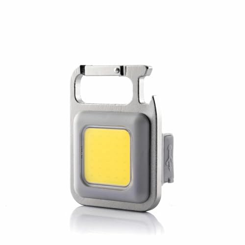 InnovaGoods® Mini Linterna Led, Mini Llavero Linterna,Mini Lampe De paseo, Llavero Abrebotellas con 4 Modos de iluminacion, Gancho para Camping y Luz intermitente de emergencia.