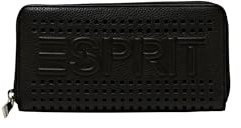 ESPRIT Leder-Portemonnaie mit Logo und Reißverschluss