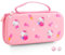 HYPERCASE Pink Travel Carrying Case for Nintendo Switch or OLED, Cute Portable Switch Carry Bag of Hello Kitty with 10 Card Slots & 2 Thump Caps, for NS/OLED Console, Joycon Grip, Accessories Storage
