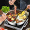 Jayruit Set di pentole in acciaio con due scomparti per zuppe e cottura, 28 cm e 30 cm (B), 78WZ09UXZF86XYZZ03X3Z9E8SO6T44