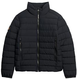 Superdry Herren Fuji Steppjacke mit Stickerei Finster Marineblau L