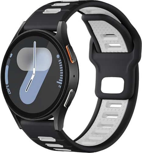 CeMiKa Compatibile con Samsung Galaxy Watch 7 6 5 4 Active 2 FE Cinturino 44mm 40mm Uomo Donne, 20mm Robusto Cinturini Sport Silicone per Galaxy Watch 6/4 Classic 5 Pro 47mm 43mm 46mm 42mm 45mm 41mm