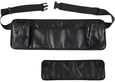 Haarschneidewerkzeug-Schürze, Friseur-Schürze, Aufbewahrungsschürze für Friseure, Salon-Friseur-Schürze mit Taschen, Taillentasche-Schürze aus PU-Leder, kurze Salon-Schürze, professionelle Friseur-Sch