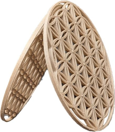 3defrance Fleur de vie 12 cm - Purification - Energie - Méditation - Décoration - Sous verre - Matériau biosourcé de qualité supérieure - Fabriqué en France (2)