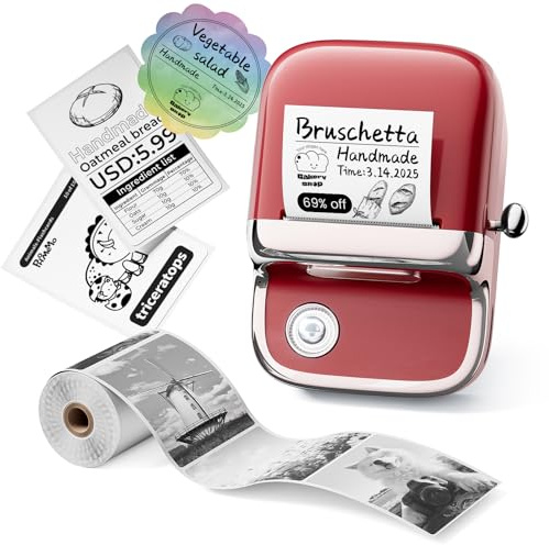 Phomemo M150 Bluetooth Etikettendrucker, 2024 Upgrade Etikettiergerät Selbstklebend, Beschriftungsgerät für Barcode, Einzelhandel, Büro, Label Printer Kompatibel mit iOS und Android,Druckgröße 20-50mm