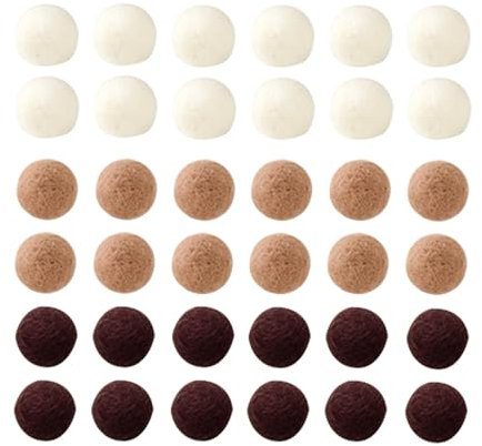 Iouyjiu Weihnachtskugeln aus Wollfilz, Filzkugeln für den Urlaub, Wollkugeln aus weichem Filz, bunt, Weihnachtsbaum-Dekoration für den Innenbereich, festliche Kugeln, Dekoration