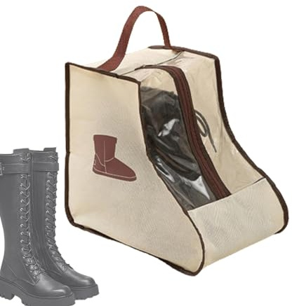Decorhome Boots Bag - Dust Proof Shoe Bags with Handle | Protector Bag Shoe Sleeves for Men Women Sneakers Travel | Women's Boots Breathable Storage Bag | Moisture Proof Transparent Short Boots Cover