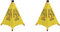 Umsoxhy 2X Vorsicht, Nasser Boden, Schild, „Rutschgefahr bei Nässe, Aufklappbarer, An der Wand Montierter, Faltbarer, Zweisprachiger Sicherheitswarnkegel