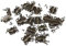 25 Set 20 x 25 mm 4 Löcher Scharniere Antik Schrank Schublade Schmuck Holzkiste Weinkiste Dekor Möbel