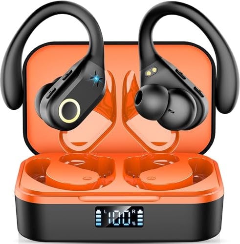 AI Translator Earbuds, Bluetooth Kopfhörer Sofortübersetzung in 143 Sprachen/60 Std Spielzeit, AI-Kopfhörer Kabellos Bluetooth 5.3 Bass Sound, Wasserdichte, 2025 Sprachübersetzer für Reisen Lernen