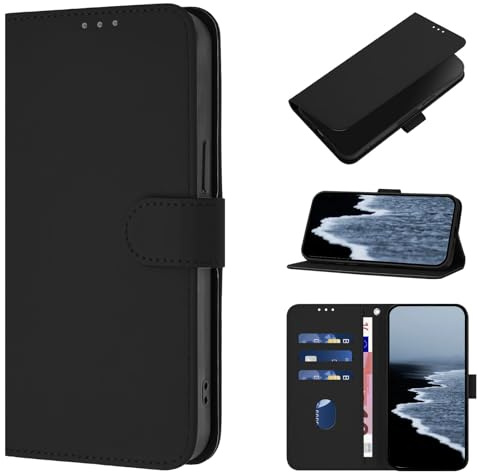 CASEONJAN Funda para Xiaomi Poco X3 Pro/Poco X3 / Poco X3 NFC, Carcasa de Cuero PU Tapa Libro [Ranura para Tarjeta], Flip Case Antichoque Billetera Cubierta para Poco X3 Pro / X3 NFC (Negro)