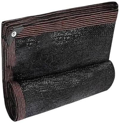 Gettimore Bâche de protection pour piscines creusées et hors sol rectangulaires de 5 x 5 m, filet épais en polyéthylène noir avec bords renforcés, 5 x 5 m