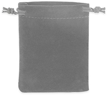 Auroris - Samtbeutel ca. 9x7cm Farbe: grau - 5 Stück