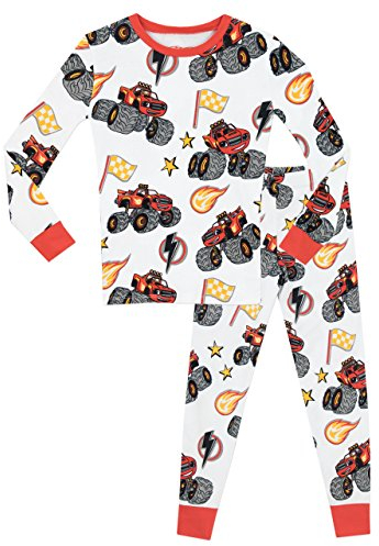 Blaze and The Monster Machines Schlafanzug Jungen | 100% Baumwolle Schlafanzüge Für Kinder | Monstertruck Pyjama Junge 110cm