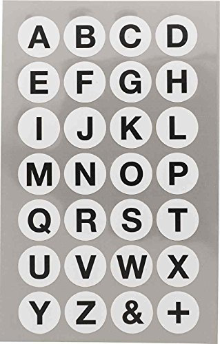 Stickers Abc Dots Black White 18m