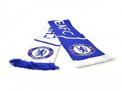 Chelsea FC Unisex Jacquard-Strickschal Vertigo, für Erwachsene (Einheitsgröße) (Blau/Weiß)