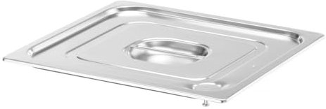 HENDI Gastronorm Deckel, für Gastronormbehälter, Temperaturbeständig von -40° bis 300°C, Heissluftöfen-Chafing Dishes-Bain Marie, Stapelbar, GN 2/3, 354x325mm, Edelstahl 18/10