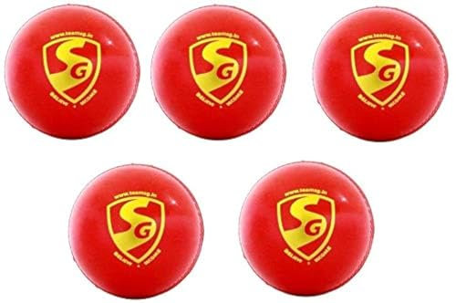 SG Everlast Cricketball aus Synthetik, Blau, 5 Stück