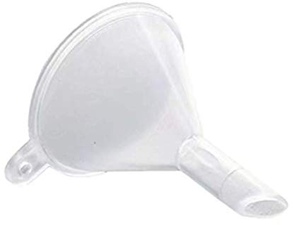 LANGING - Pack de 10 Mini embudos de plástico para Rellenar atomizadores, difusores, Botella de Perfume de 25 mm, Transparente