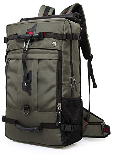 Tensky Herren Rucksack Reiserucksack Wanderrucksack 17 Laptoprucksack Daypack Rucksack Schultasche Multifunktional Großer für Outdoor Camping Wandern Ausflug Armee grün