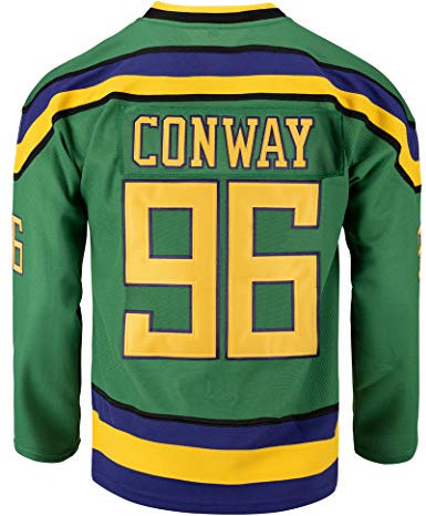 Youth Ducks Movie Shirts Eishockey Trikot, 96 Conway Green, Klein