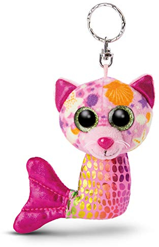 NICI 46821 Glubschis: L’Original – Porte–clés sirène–Chat Glubschis 12 cm I Animal en Peluche doté d’Une Fixation pour Cordon, Sac, Trousseau et Porte–clés