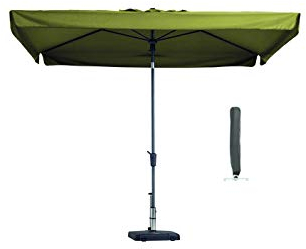 Sonnenschirm Rechteck grün mit Bezug Madison Delos 300 x 200 cm