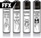 Clipper Classic Original Feuerzeuge 4er Set - Winter Kollektion 2021 + 1 Clipper DHOBIA Feuerzeug GRATIS (FFX Adult #1) Bunt