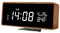SCOAGE Digital Wooden Alarm Clock for Bedroom, Bedside Desk Clock with Calendar & Temperature, Plug-in LED Table Clocks with Large Numbers, 3 Dimmable Brightness, Sound Control, Bluetooth